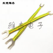 黄绿双色法兰静电跨接线